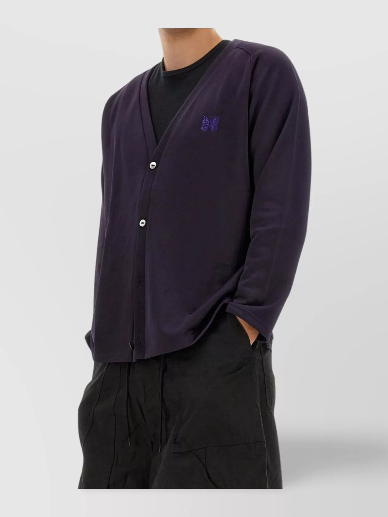 NEEDLES V-NECK REGULAR FIT LONG SLEEVE CARDIGAN 