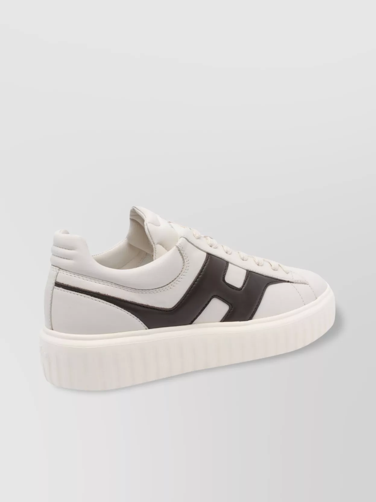 Hogan Low Top Leather Sneakers With Platform Sole