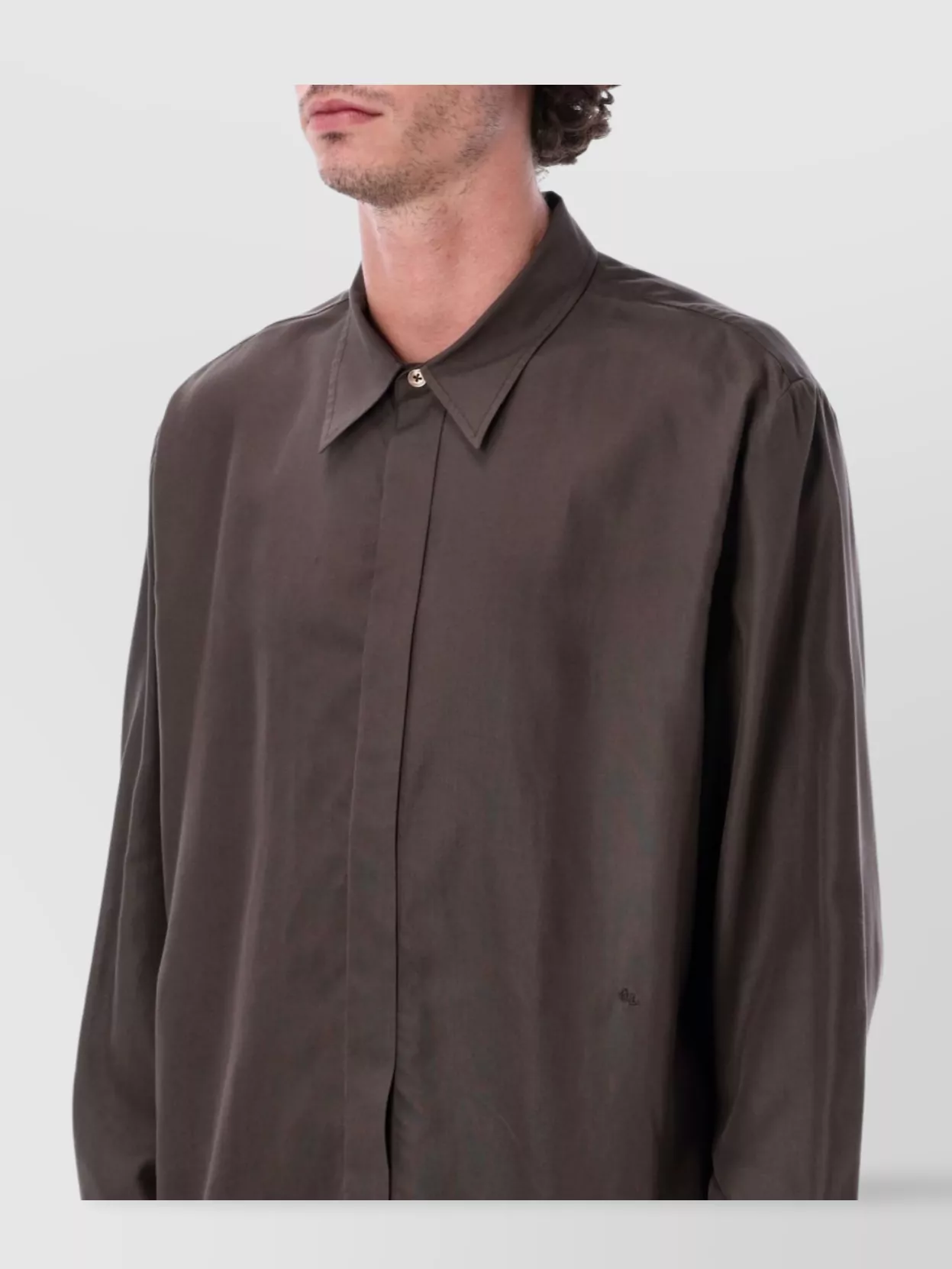 Our Legacy Oversized Tencel Shirt Curved Hem