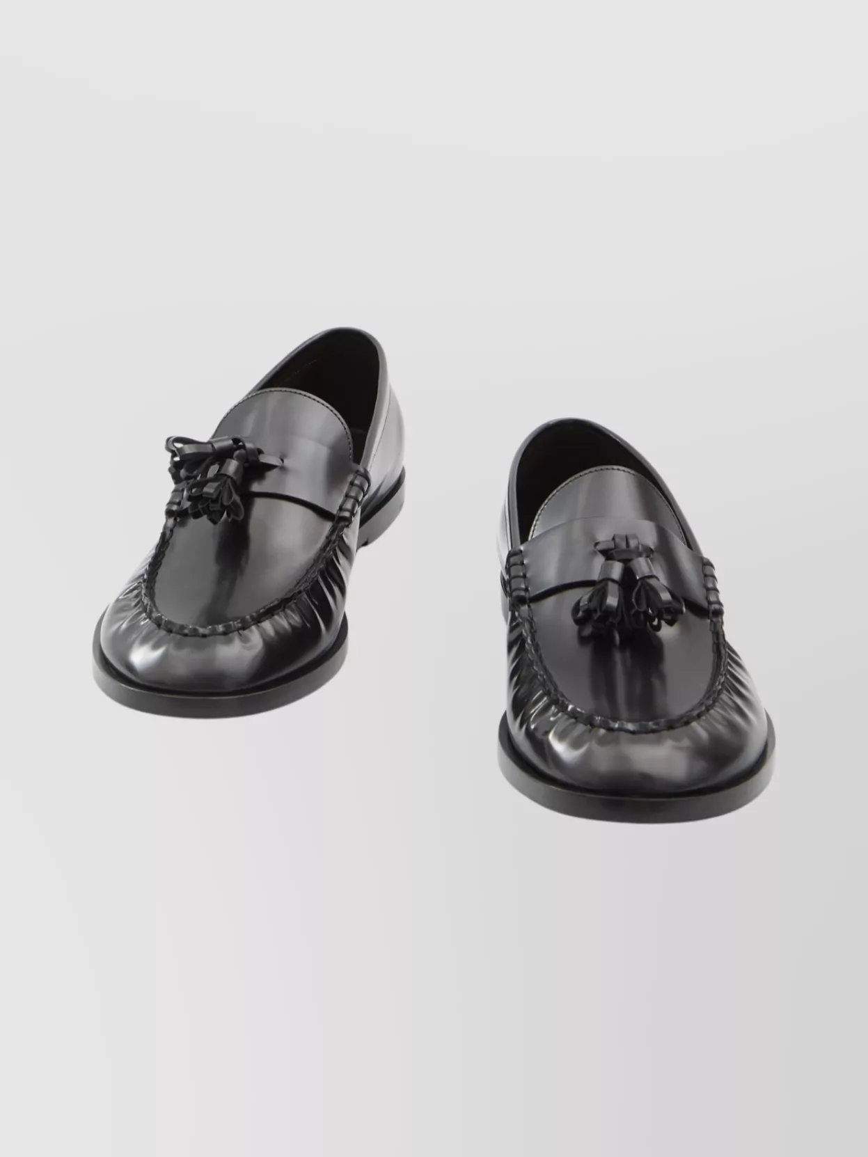 The Row Men's Loafers Round Toe Design In Black