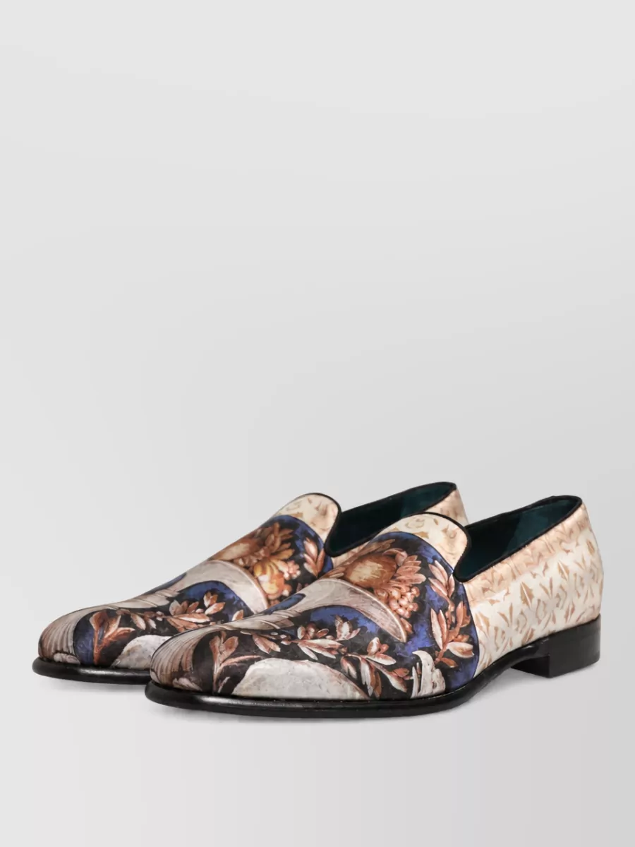 Dolce&Gabbana leather printed monk shoes