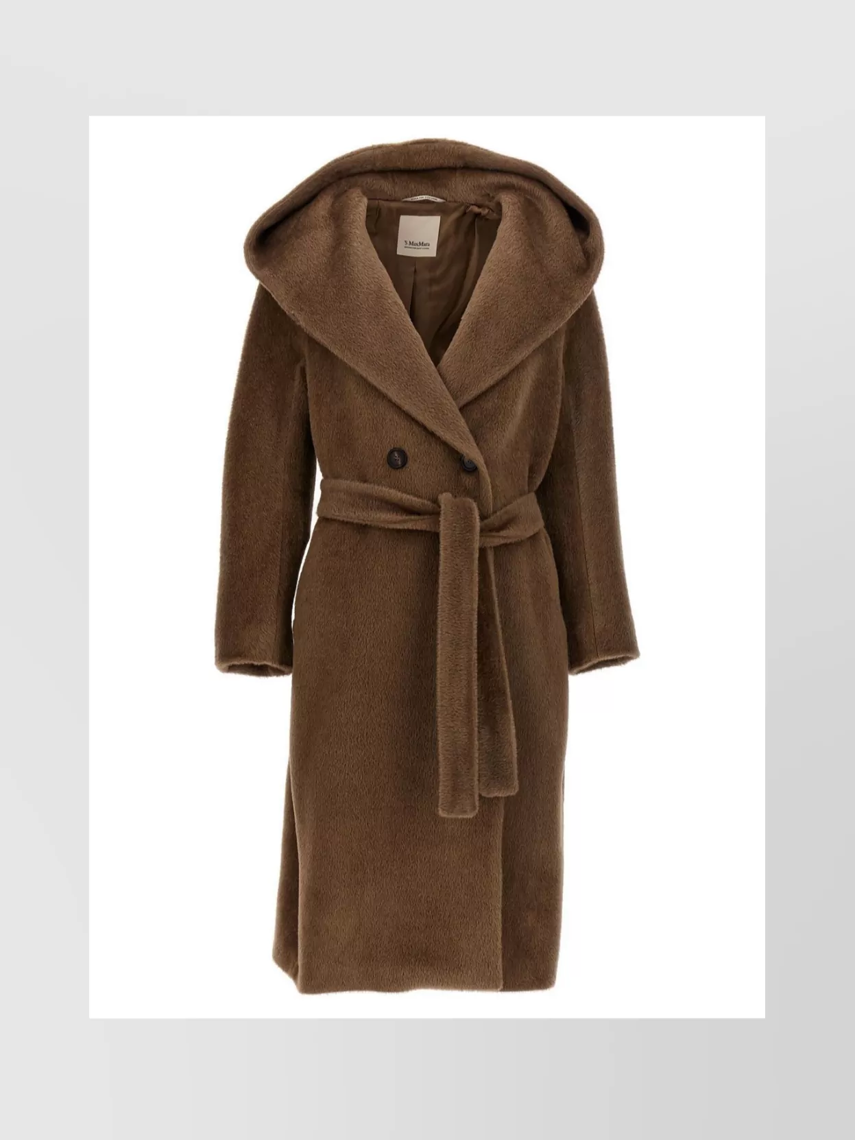 S Max Mara 'eliana' belted long hooded coat | The Fashion Square