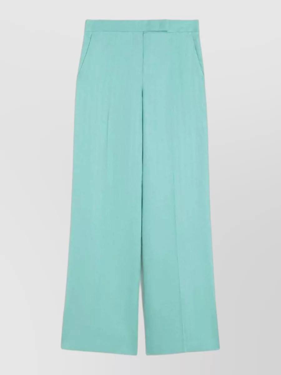 Max Mara linen high-rise wide-leg trousers