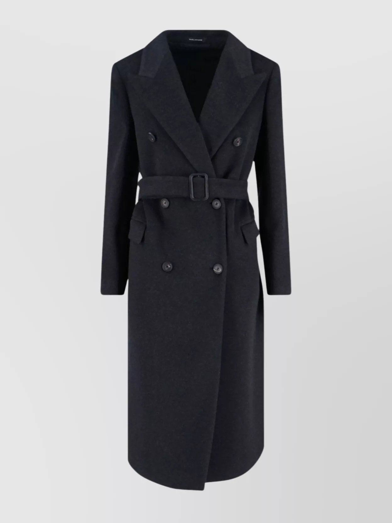 Tagliatore Long Jacket With Belt And Notched Lapels