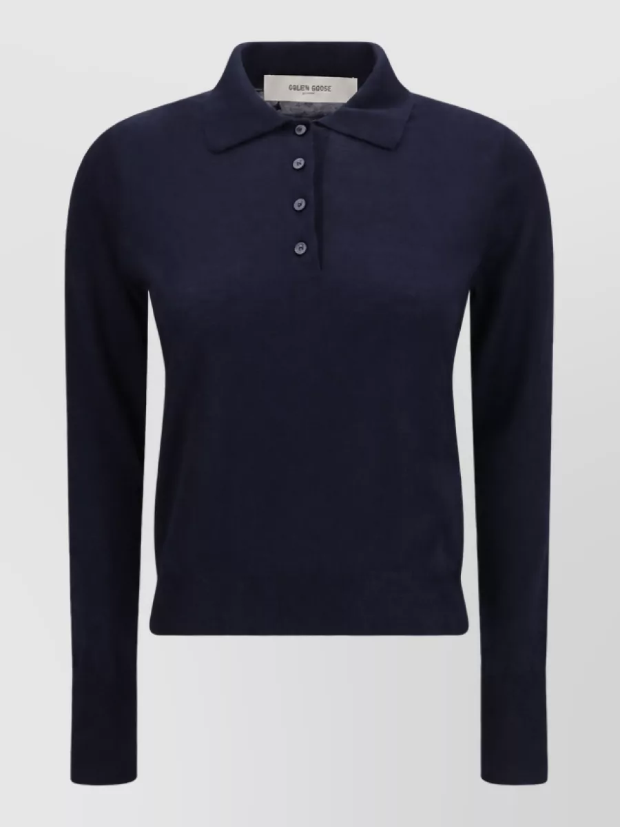 Golden Goose merino wool long-sleeve polo jumper