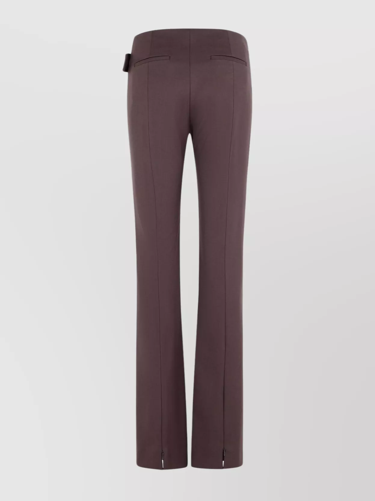 Sportmax Slim Trousers Asymmetric Belt In Burgundy