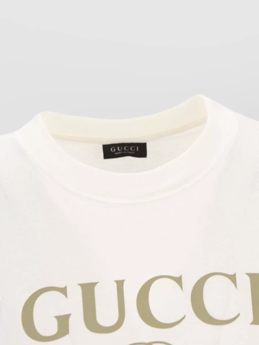 Gucci Silk Cotton Logo-Print Short-Sleeve T-Shirt
