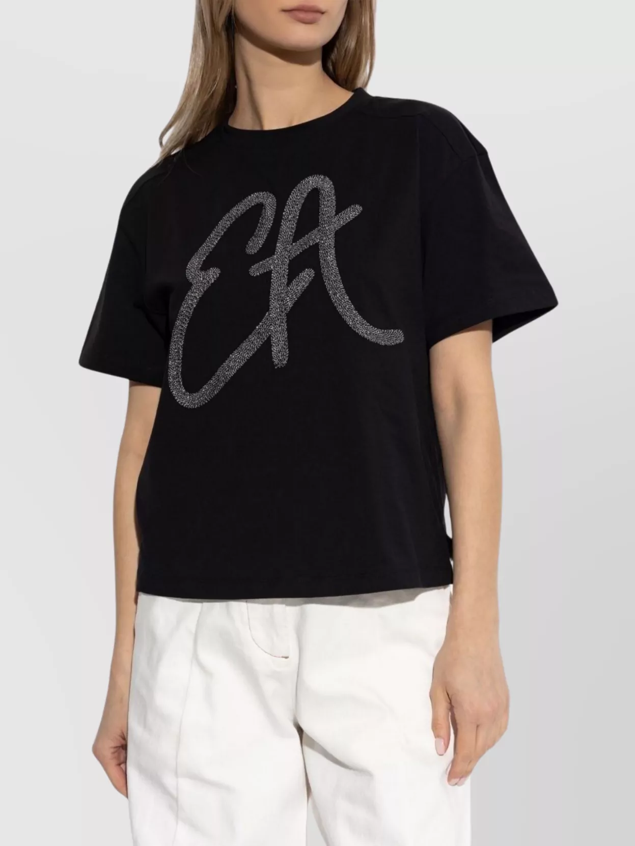 Emporio Armani Graphic Print Logo Cotton T-Shirt