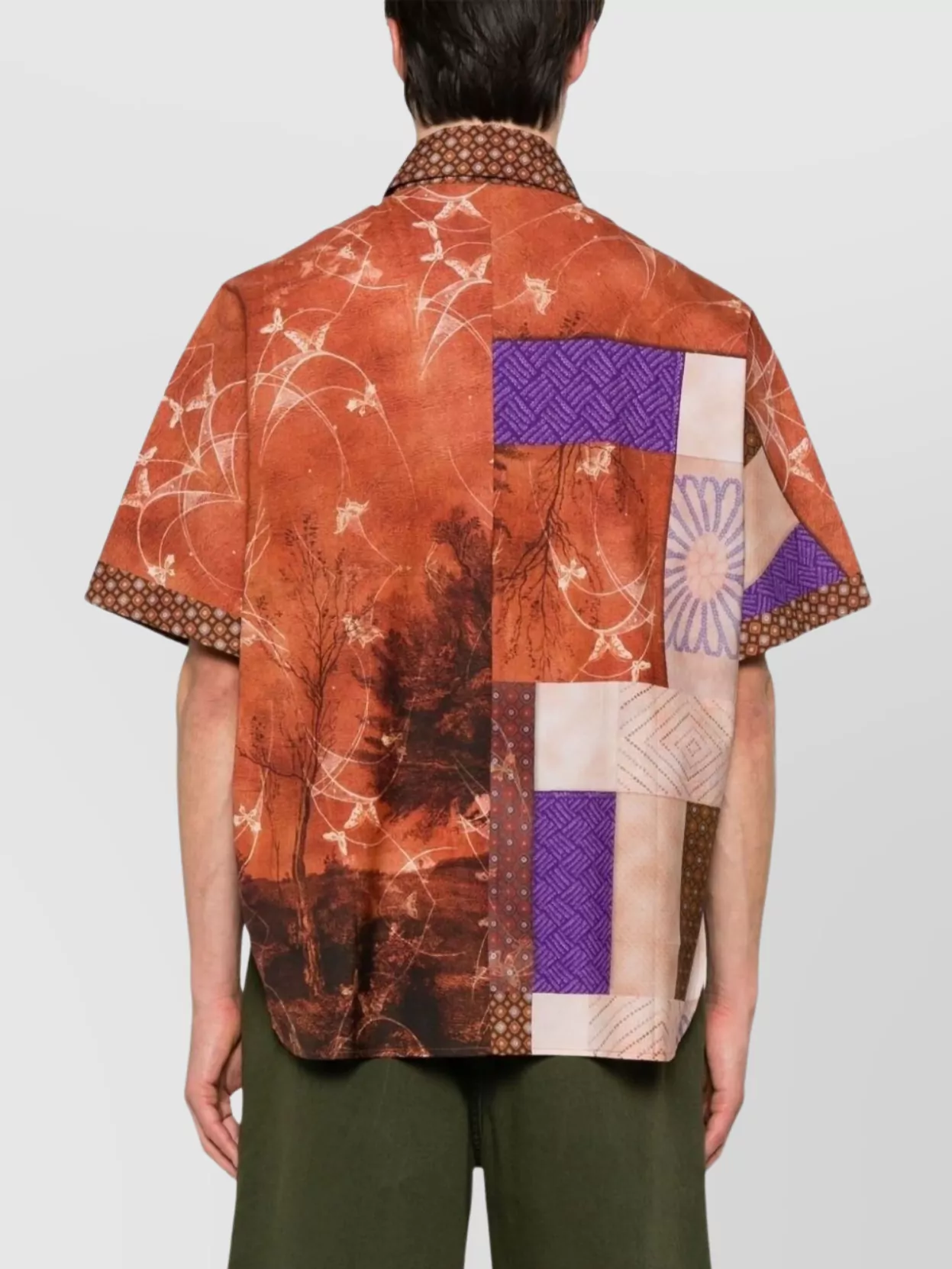 Pierre Louise Mascia Contemporary Short Sleeve Graphic Shirt In Orange