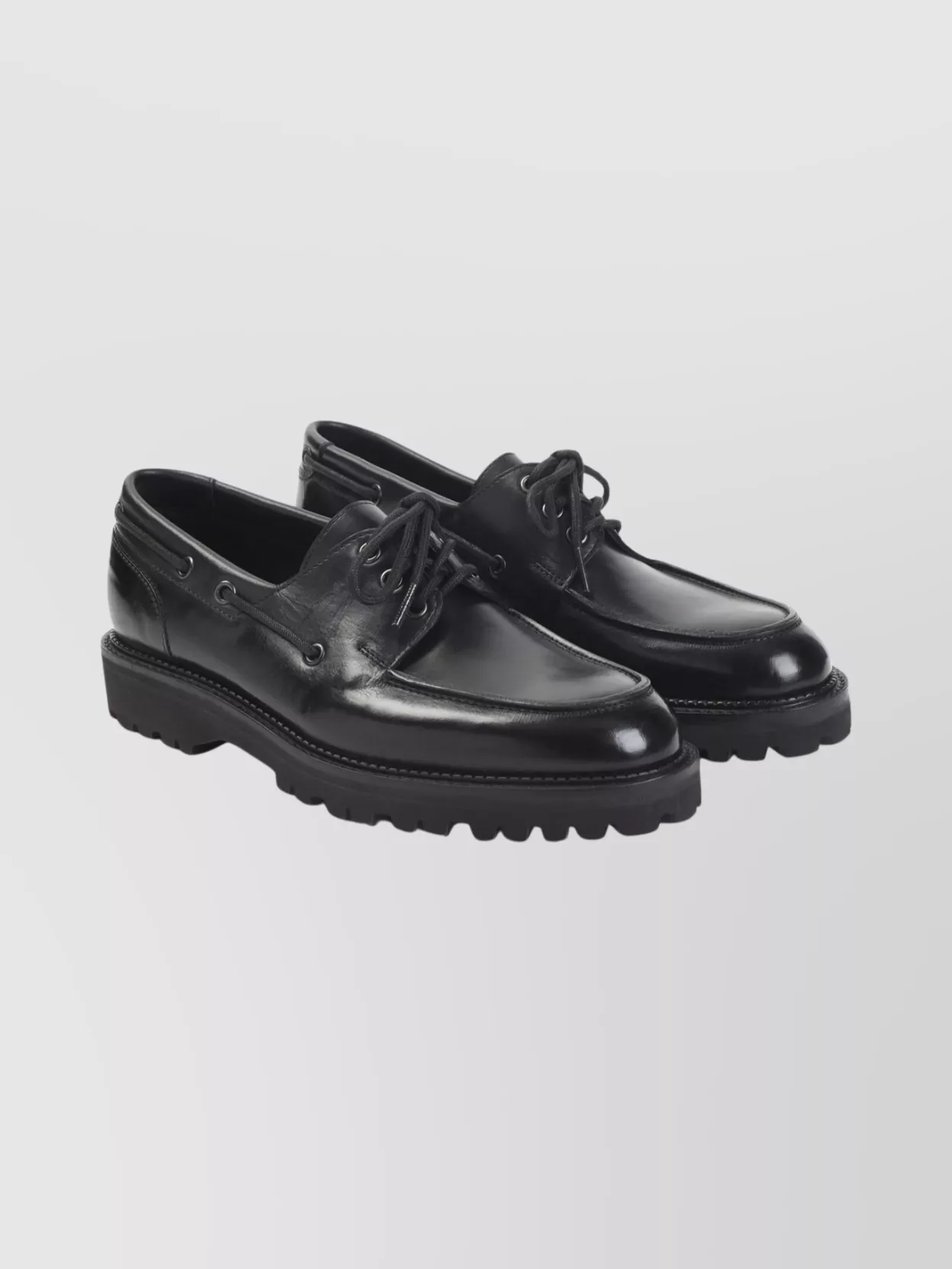 John Lobb Tide Dew Hide Hilly Derby Shoes In Black