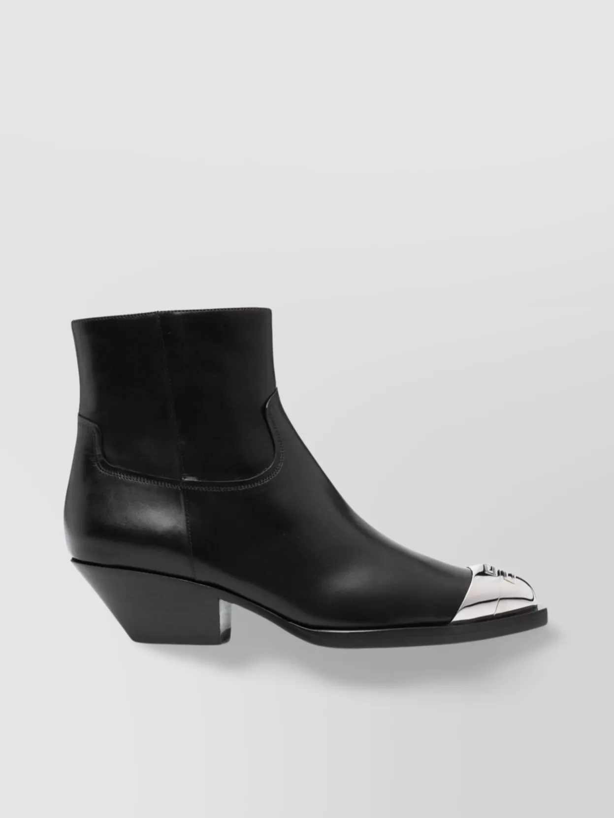 Shop Givenchy Sculpted Heel Pointed Toe Western Boots In Black