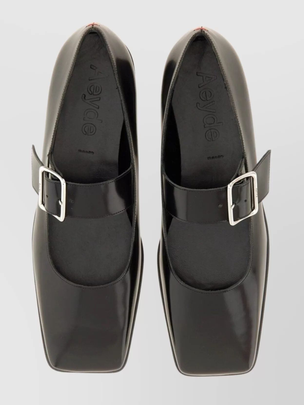 Aeyde Sunny Polido Square Toe Ballerina Shoes