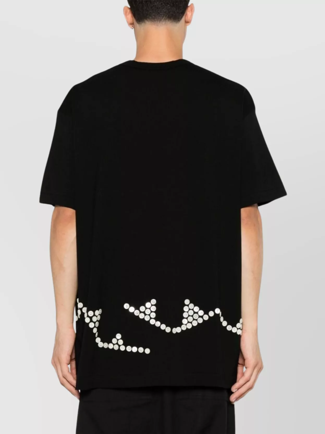Comme Des Garçons Men's T-Shirt Button Embellishments