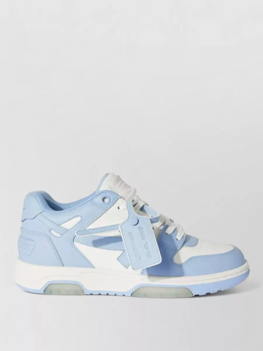 Off-White Leather Paneled Low-Top Sneakers