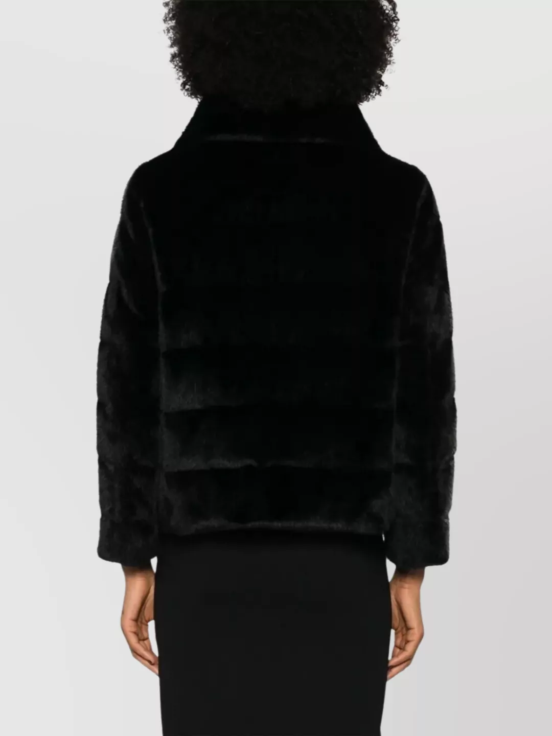 Herno High Collar Padded Coat With Faux Fur