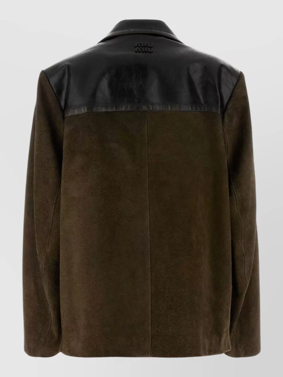 Miu Miu Suede Single-Breasted Coat