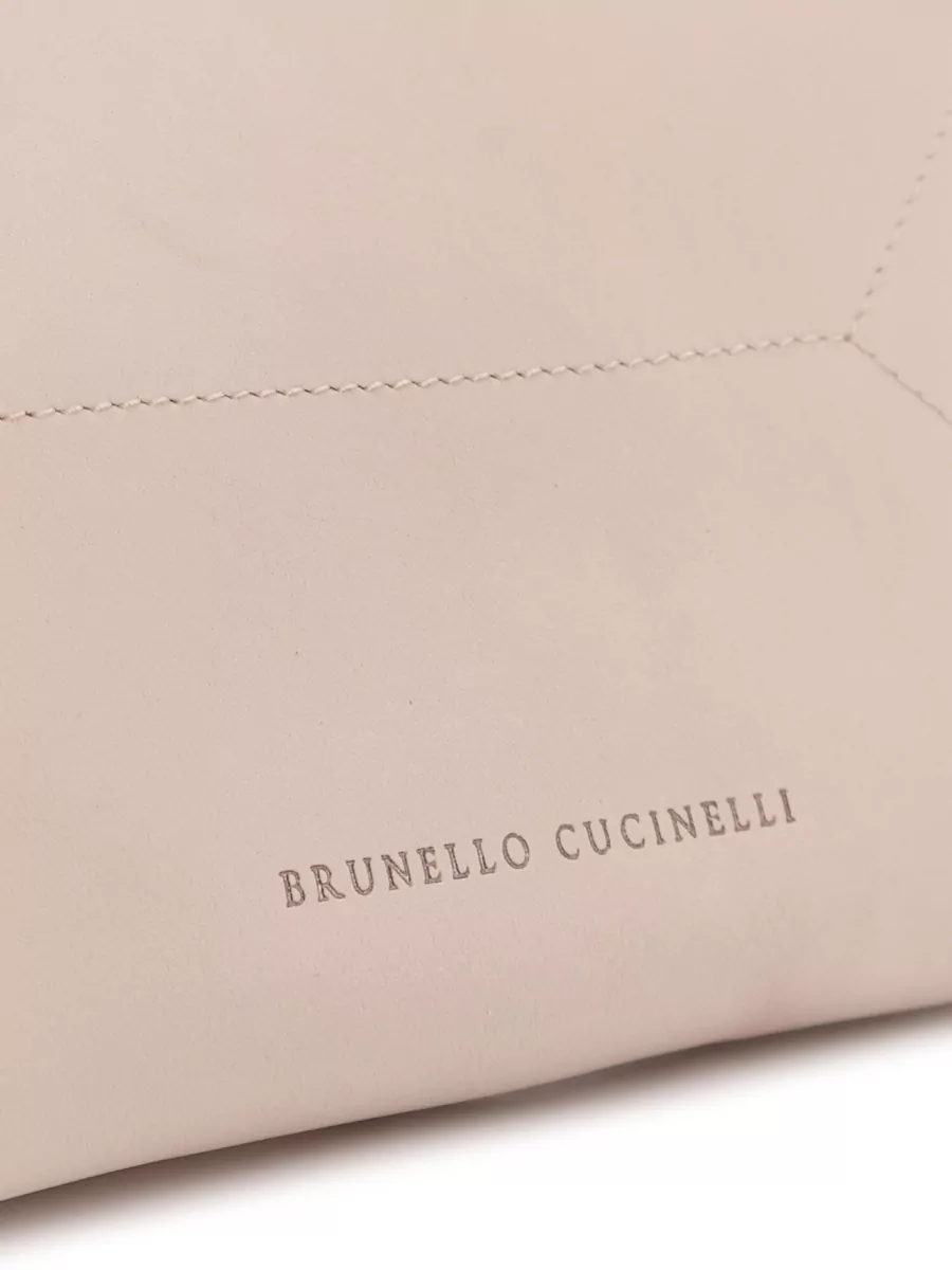 Brunello Cucinelli Monili Leather Clutch Bag
