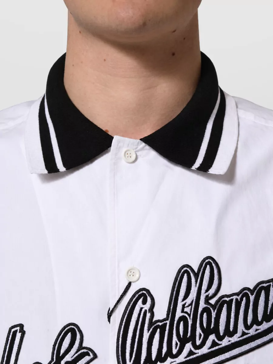 Dolce&Gabbana cotton logo patch casual shirt
