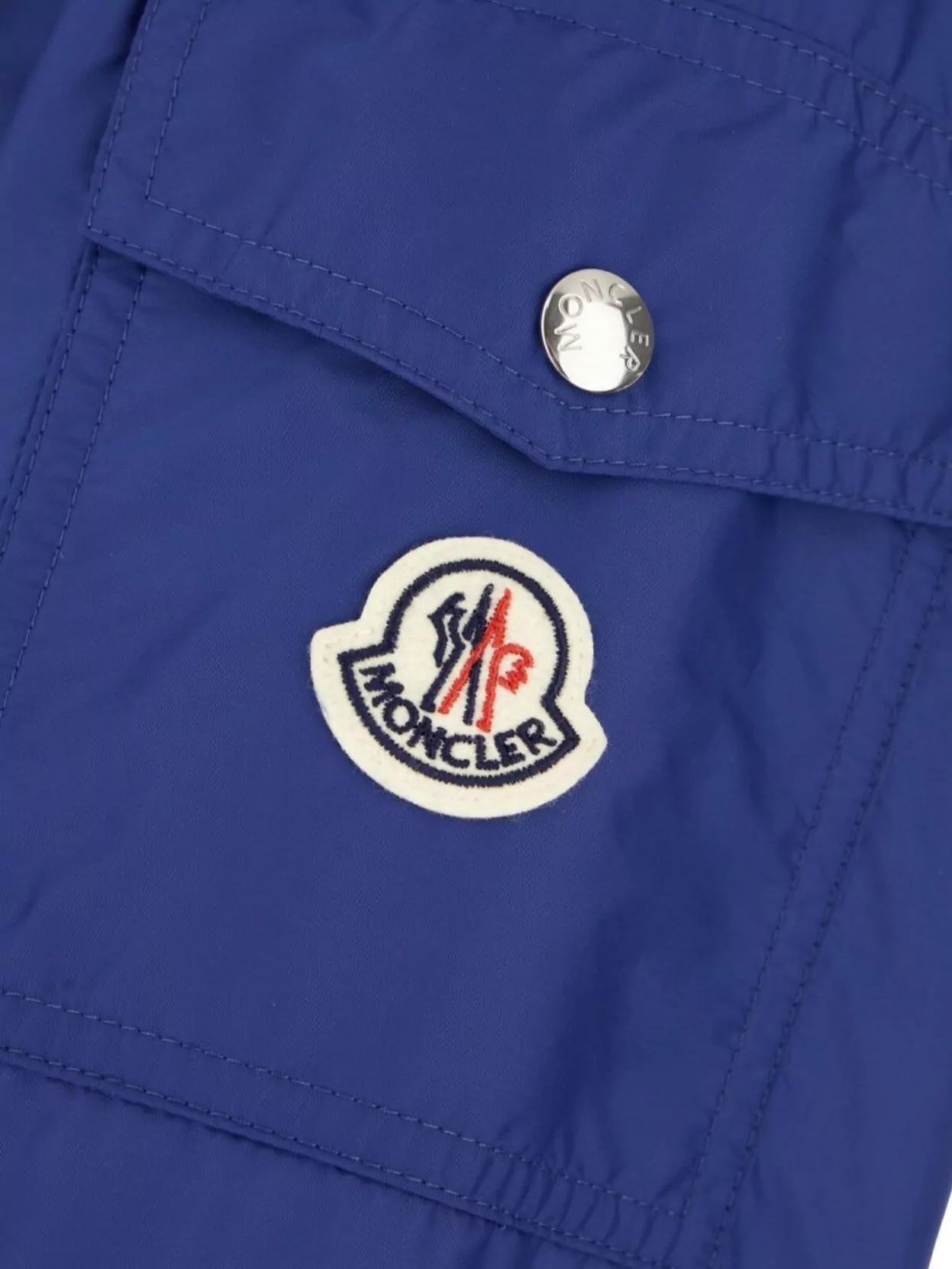 Moncler Nylon Windbreaker Etiache With Hood And Snap Buttons