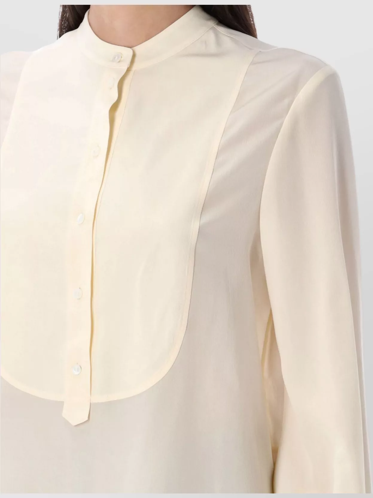 Chloé Buttoned Cuffs Long Sleeves Pleated Back Detail