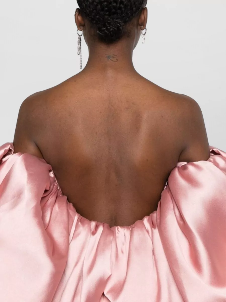 Solace London Off-Shoulder Puff-Sleeve Maxi Gown
