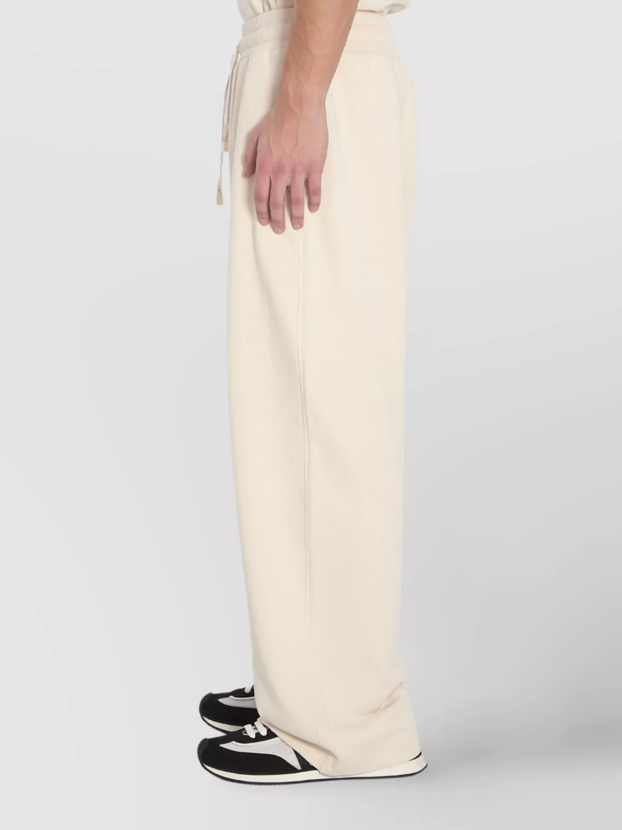 Dolce & Gabbana Embroidered Straight-leg Jogging Trousers With Pockets In Neutral