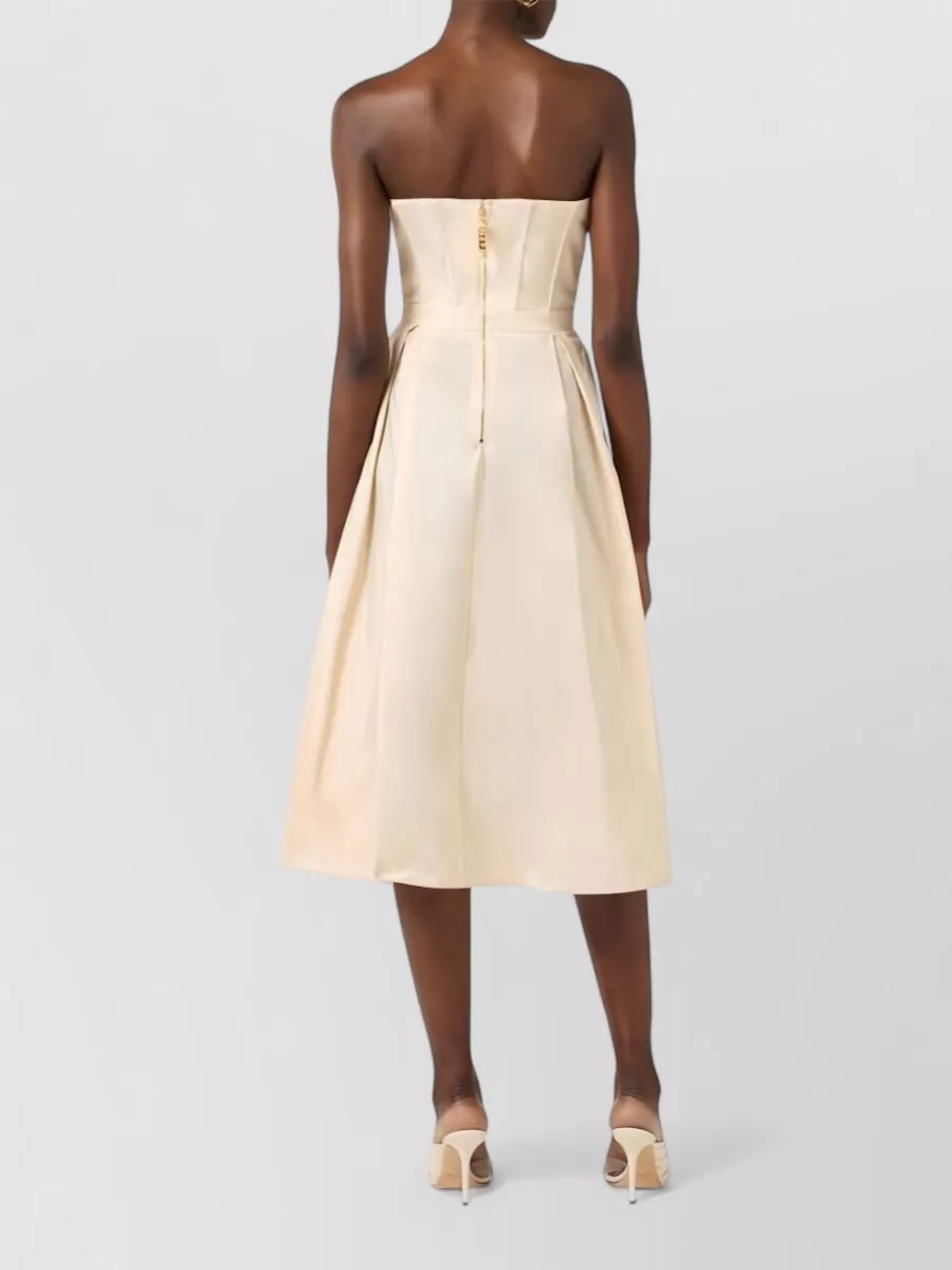 Elisabetta Franchi Embroidered Sleeveless Sweetheart-Neck Mini Dress