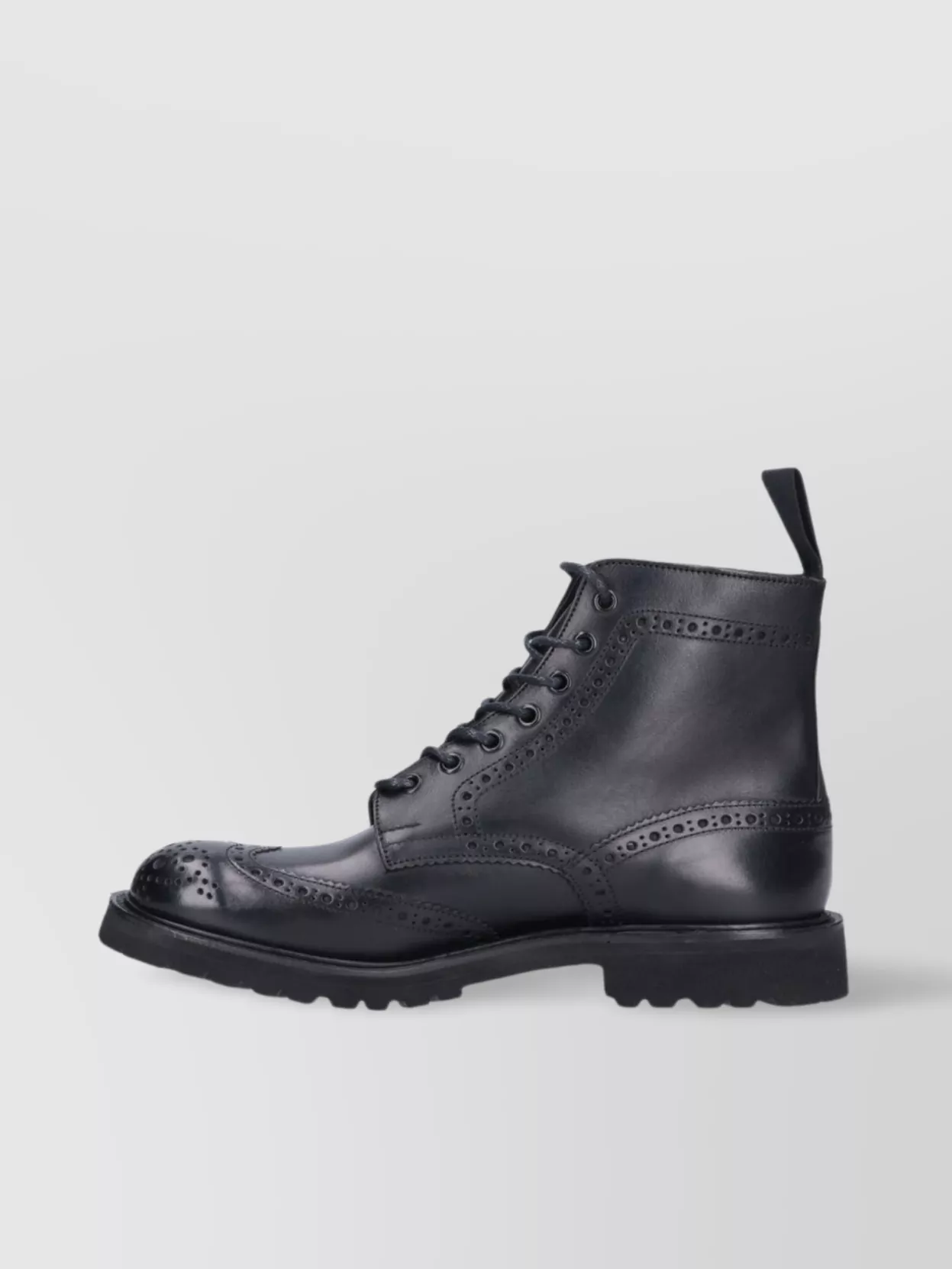 Tricker's Chunky Sole Ankle Boots With Brogue Detailing
