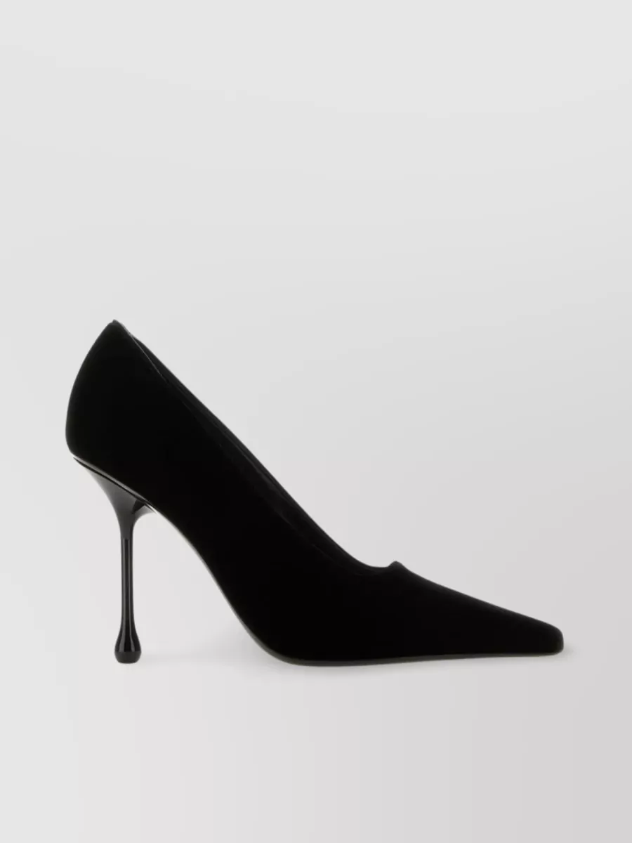 Shop Jimmy Choo Velvet Ixia 95 Pumps With Pointed Toe And Stiletto Heel In Black