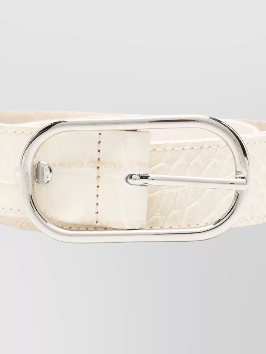 Herskind Croc Embossed Leather Belt