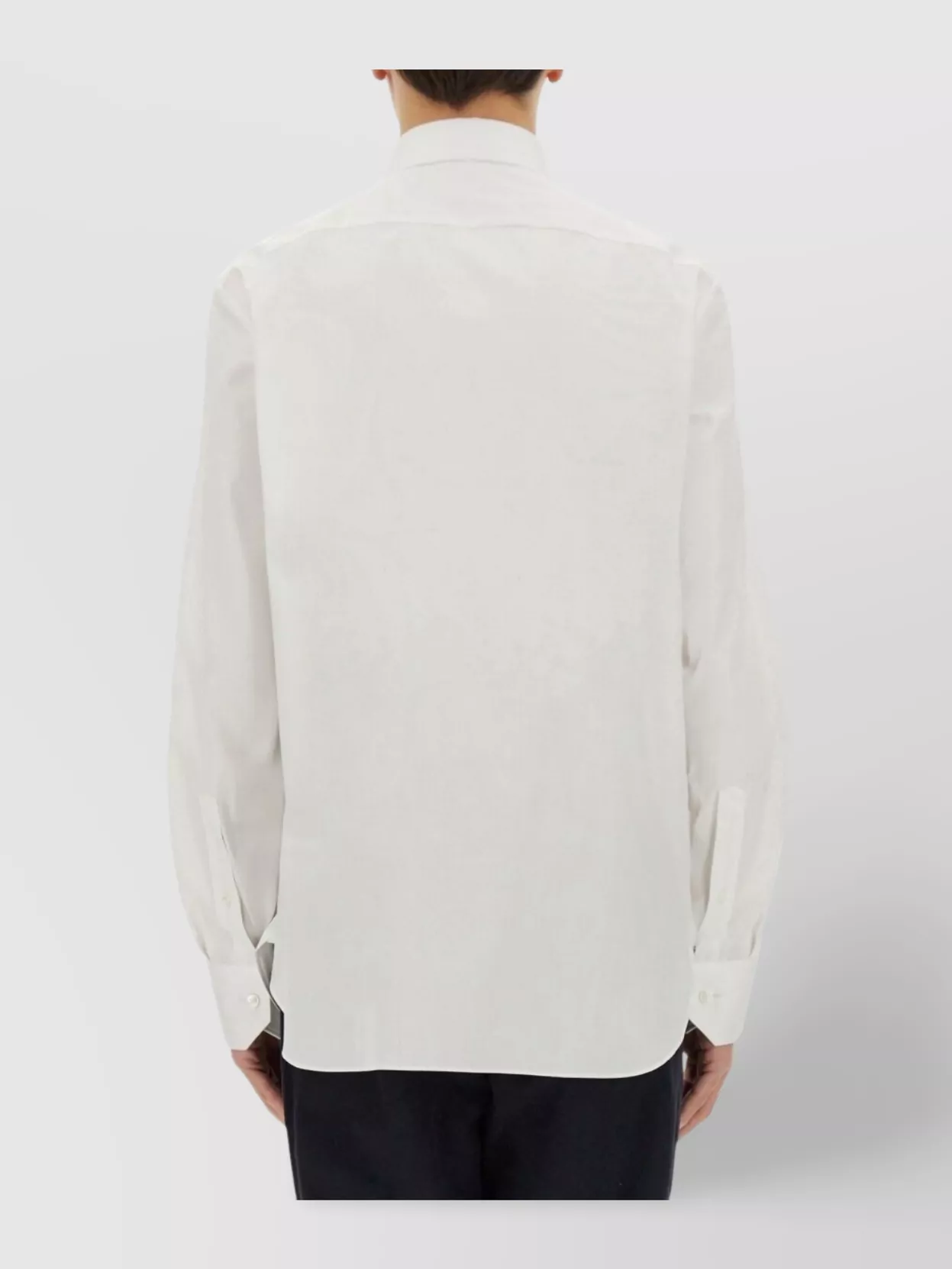Zegna Collar Long Sleeves Cotton Shirt With Buttons