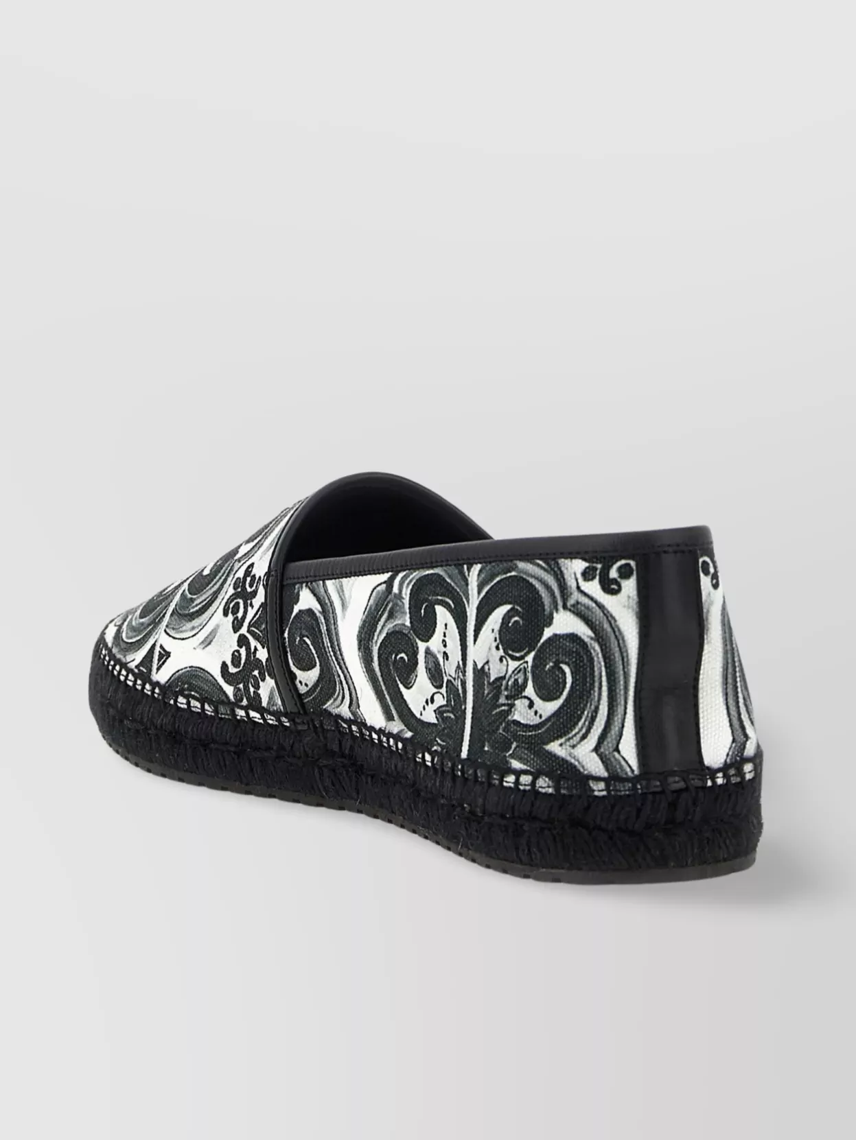 Dolce&Gabbana Patterned Round Toe Espadrilles With Espadrille Sole