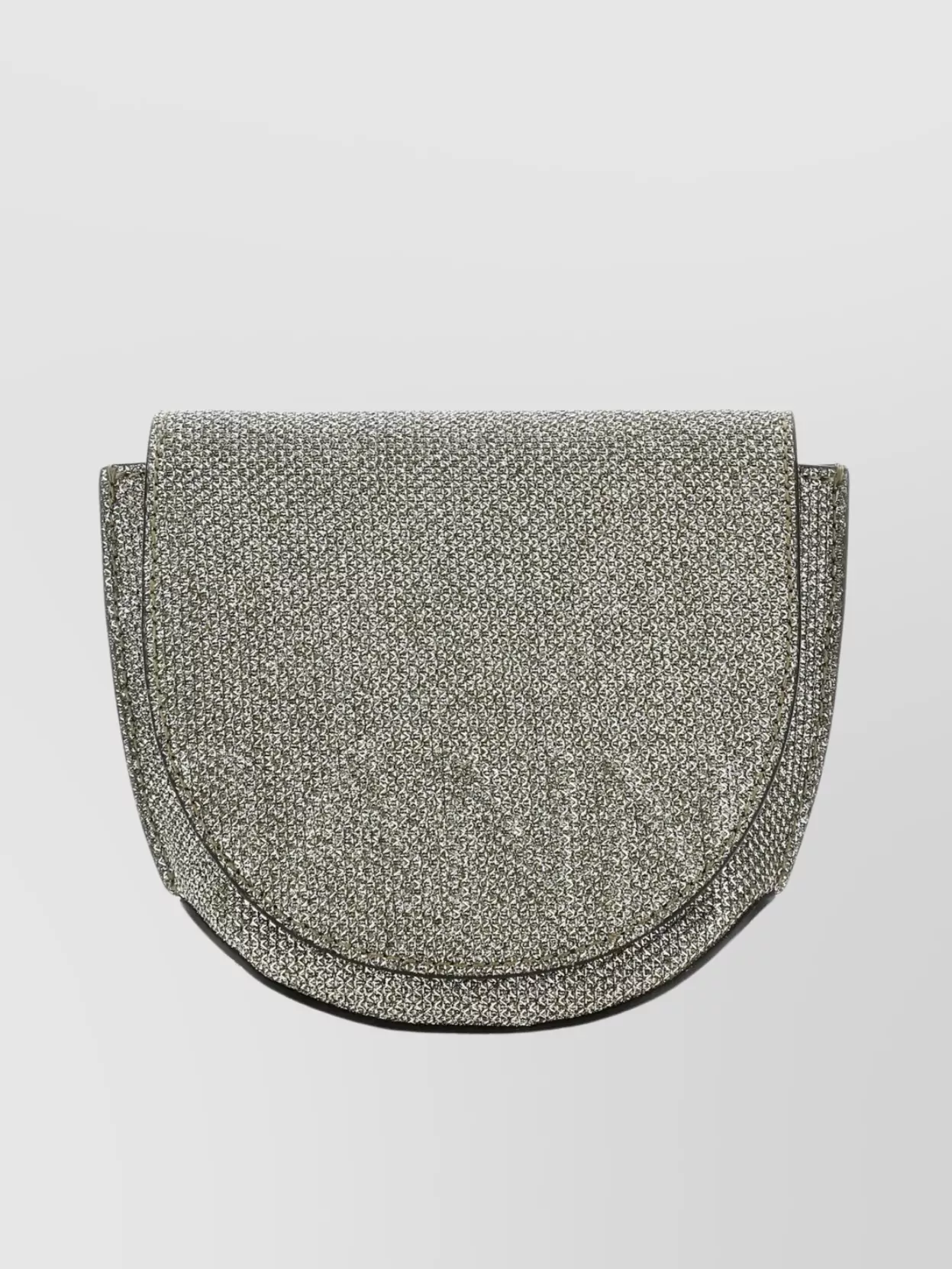 Ganni Shimmering Nano Banner Crossbody Bag In Grey