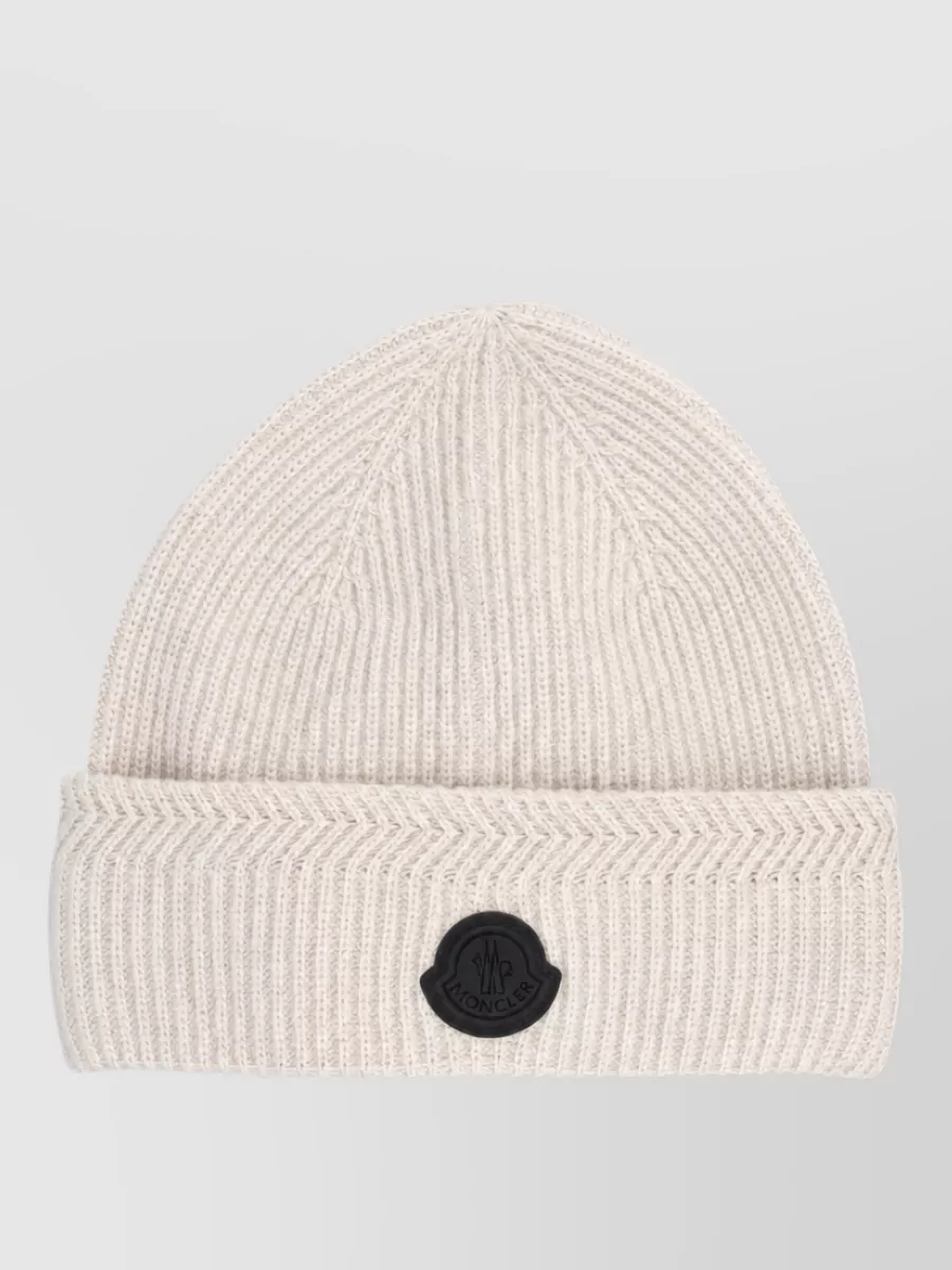 Moncler Cashmere-Blend Ribbed Beanie