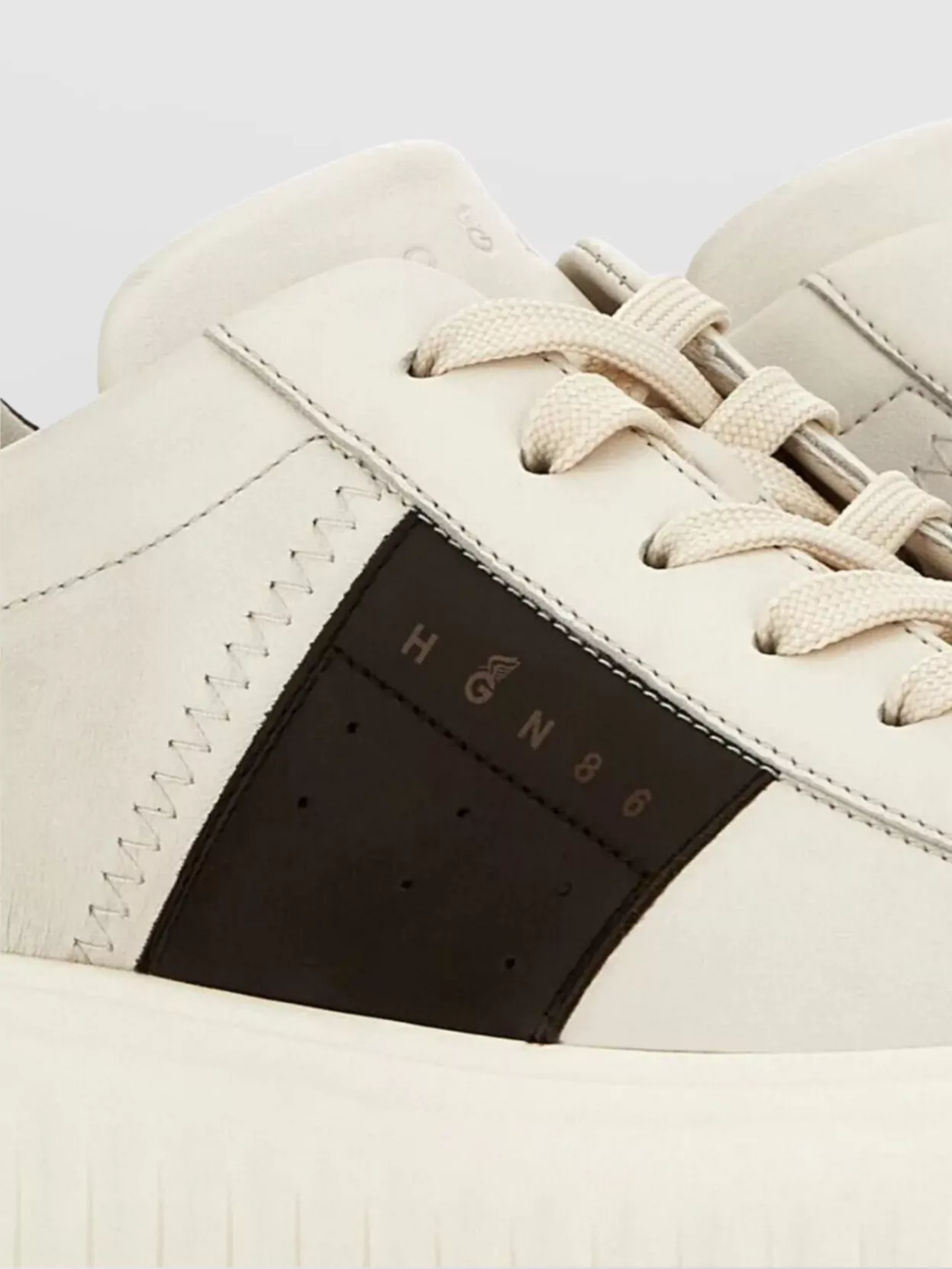 Hogan Sneakers Striped Panel Flat Sole