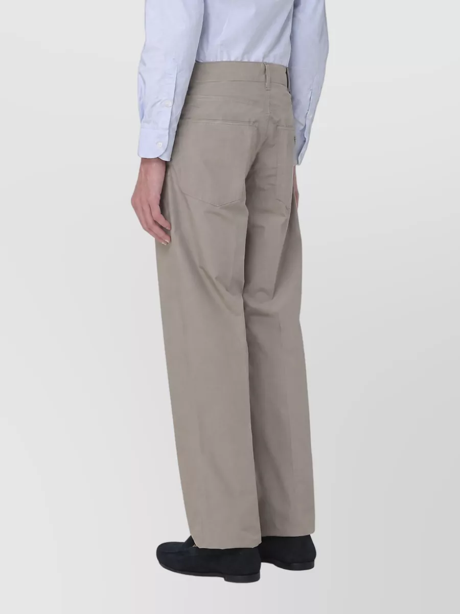 Emporio Armani Cotton Straight-Leg Trousers