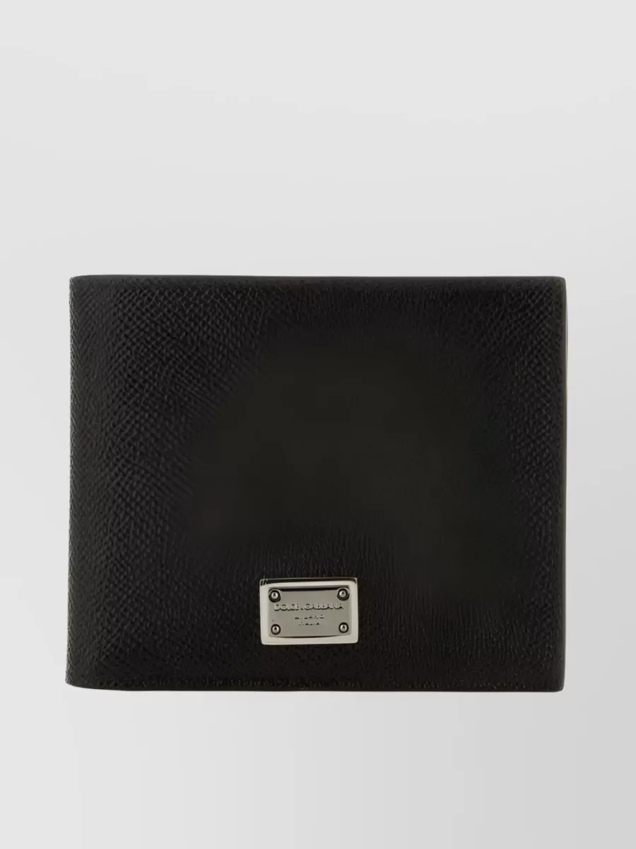 Shop Dolce & Gabbana Compact Calf Leather Wallet In Black