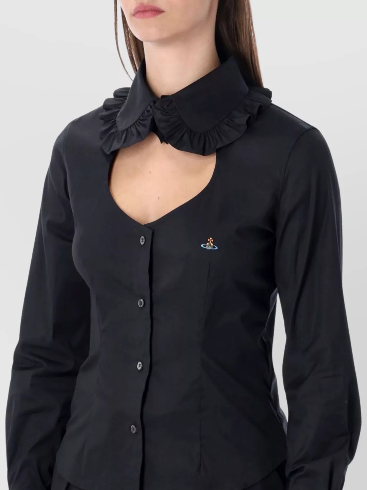 Vivienne Westwood Tailored Long Sleeve Shirt With Ruffled Collar