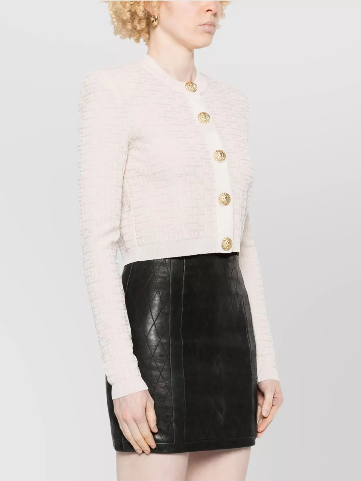 Balmain Lion Chain Knit Cardigan