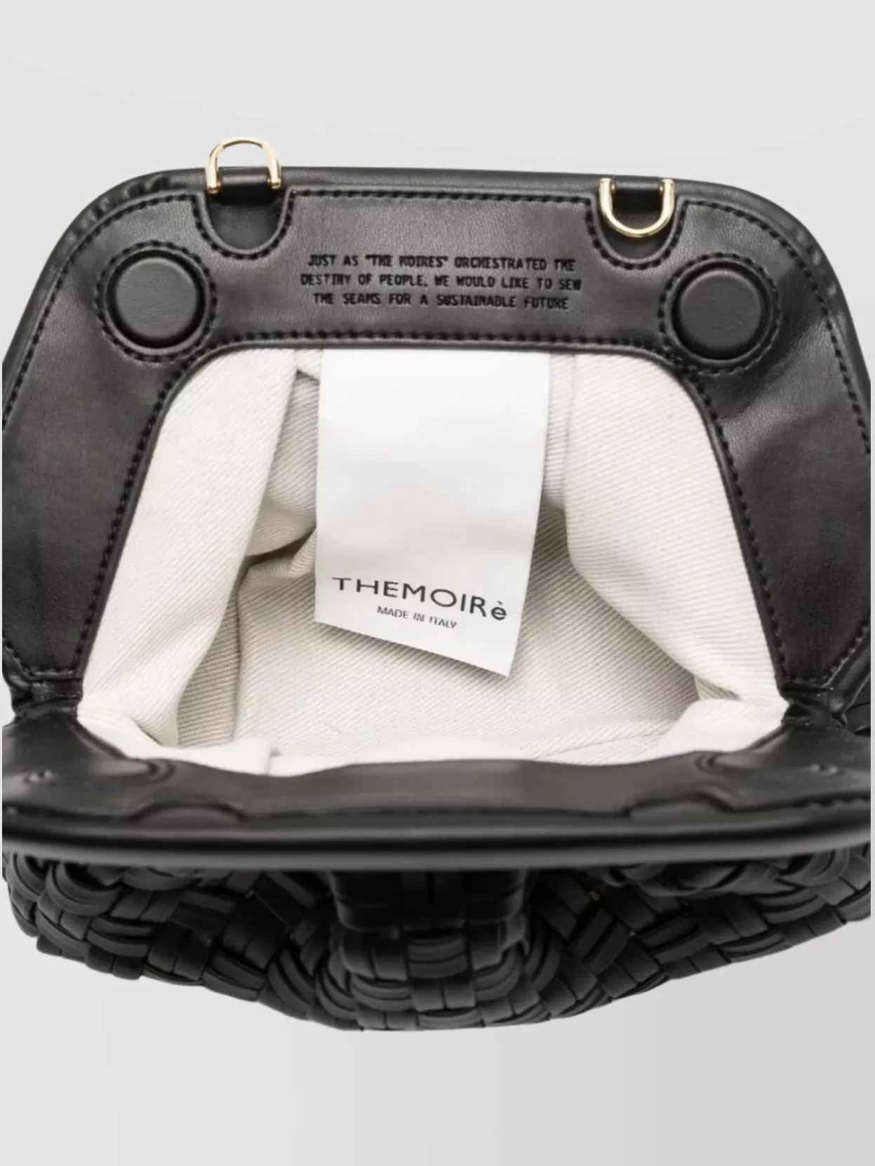 Themoirè Braided Leather Clutch Bag And Strap