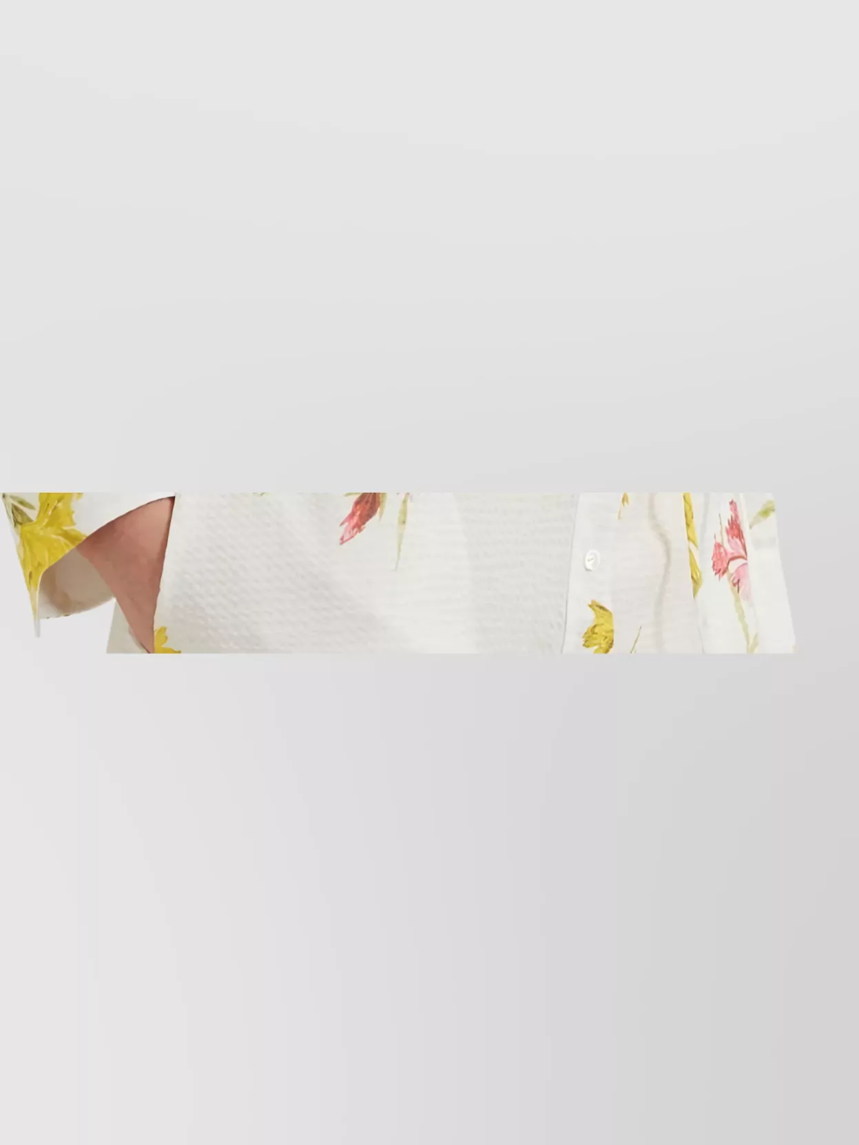 ERDEM FLORAL PRINT LINEN DRESS WITH WAIST TIE