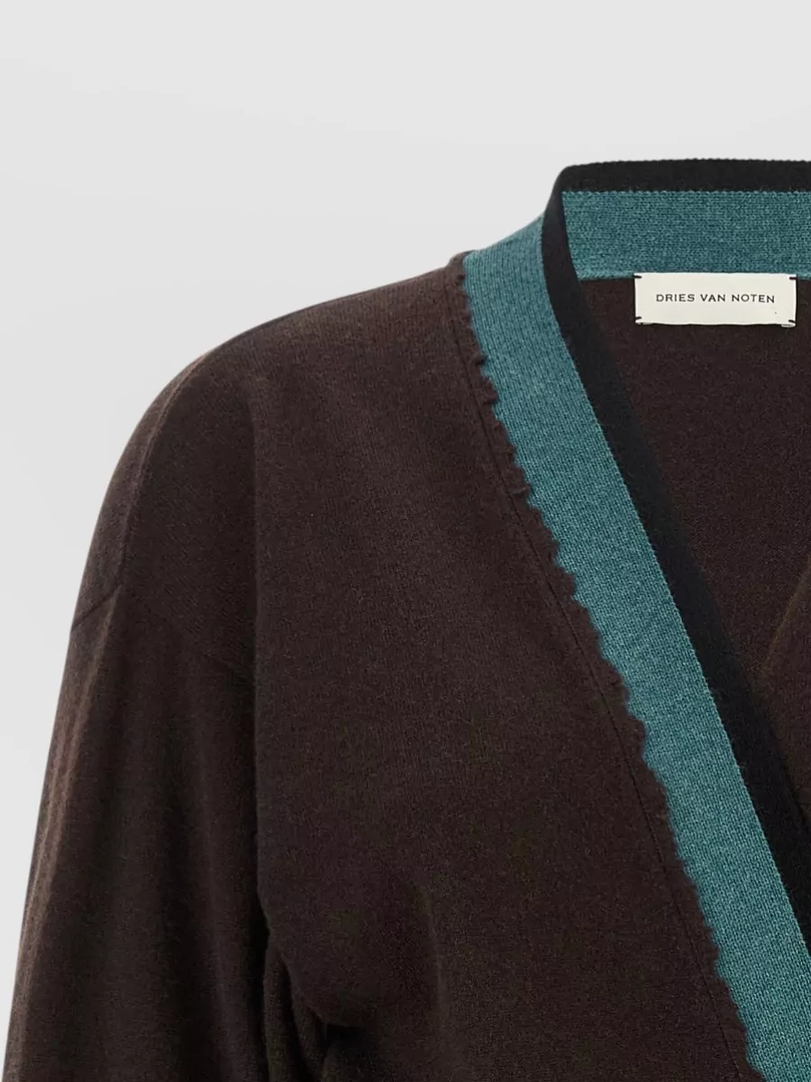 Dries Van Noten Cashmere Wrap Cardigan