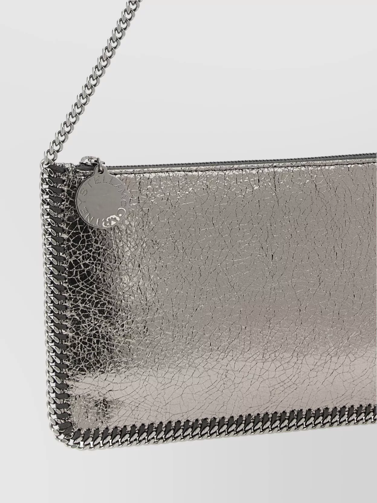 Stella Mccartney Chain Strap Metallic Finish Clutch Bag