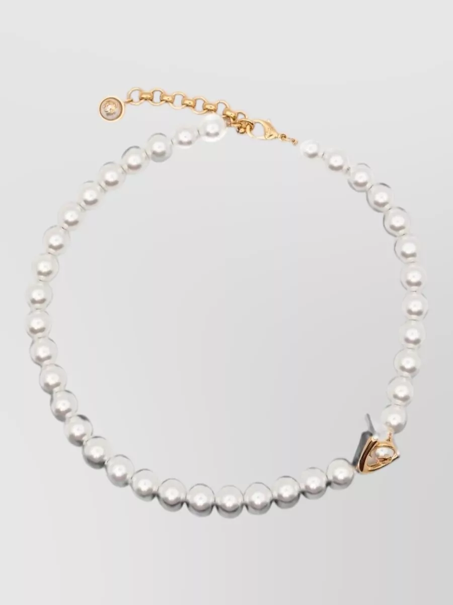 Casablanca lotus pearl necklace