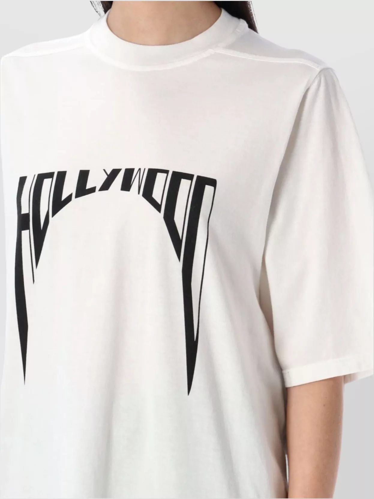Rick Owens Drkshdw Oversized Graphic Print Crew Neck T-Shirt
