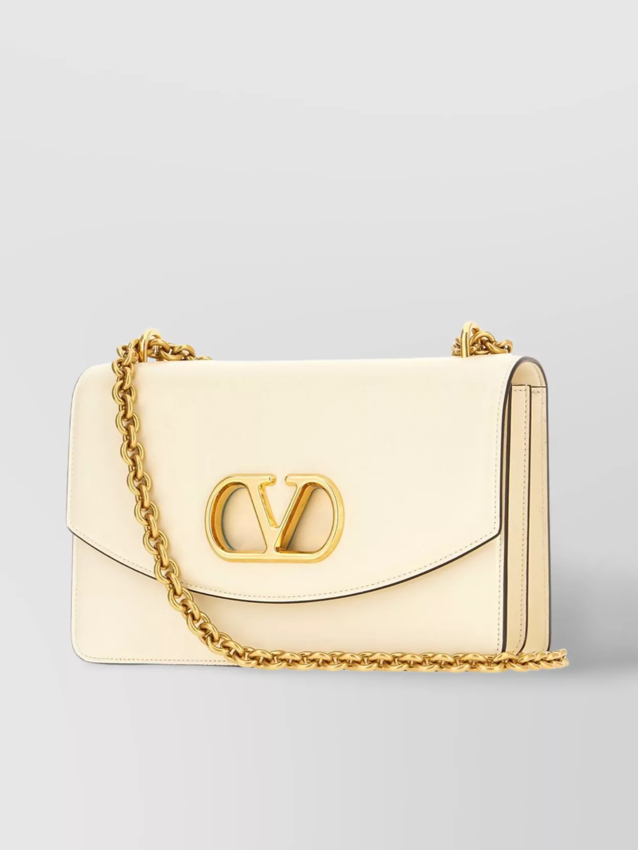 Valentino Leather Shoulder Bag Chain Strap