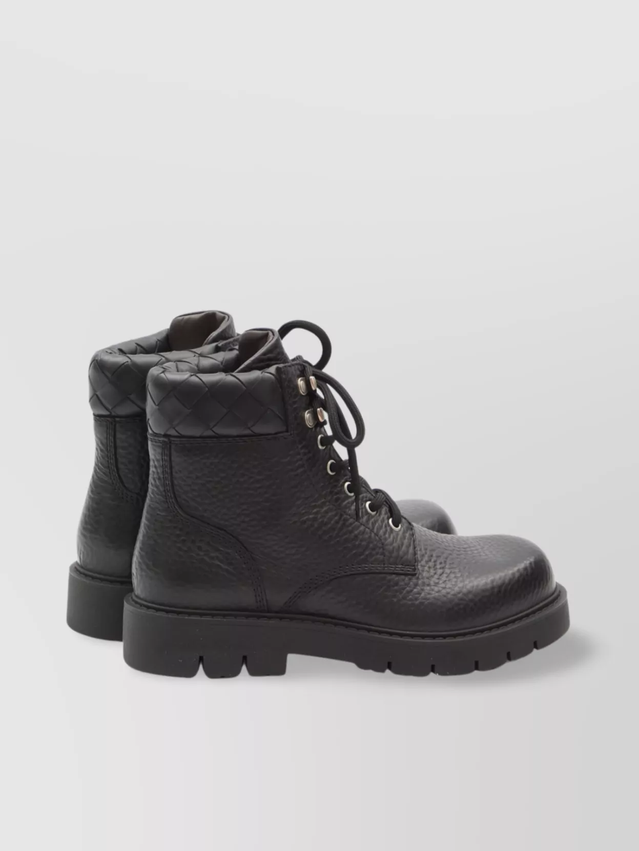 Bottega Veneta Ankle Boots Calfskin Intrecciato-Pattern Insert
