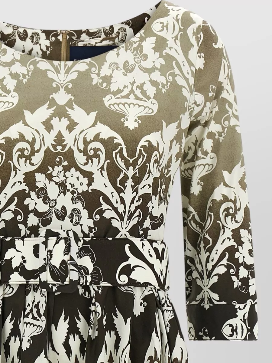 Samantha Sung Printed Cotton Midi Dress