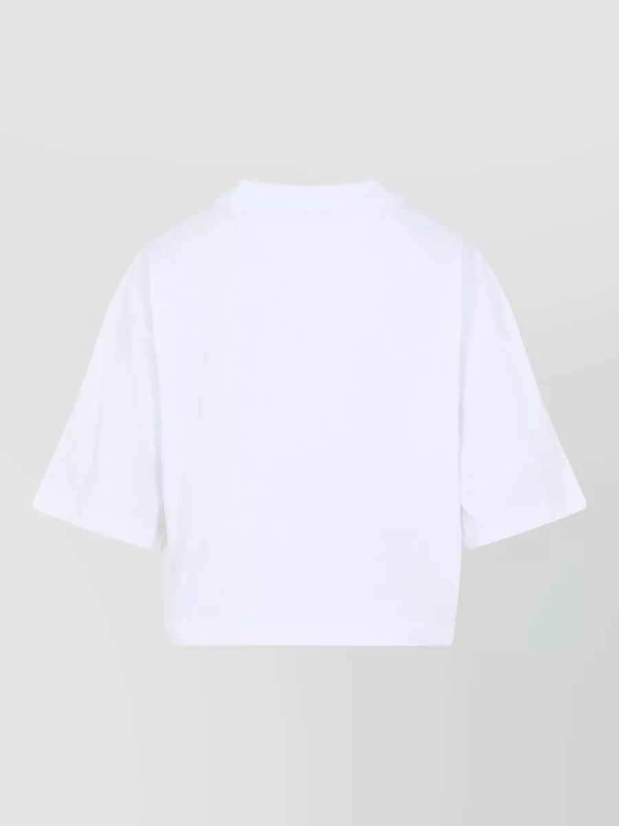 Marni Logo Cotton Crew Neck Short Sleeve T-Shirt