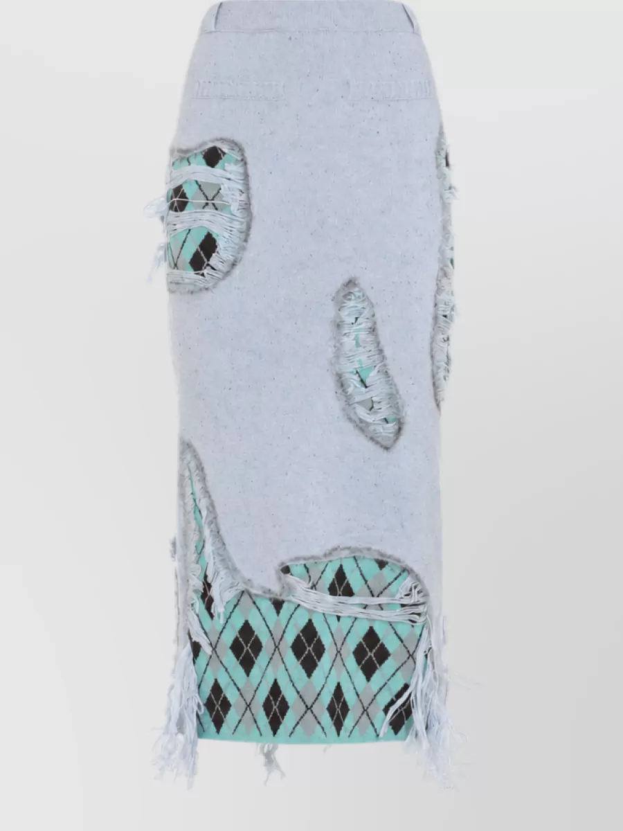 Moschino Silk Midi Knit Skirt